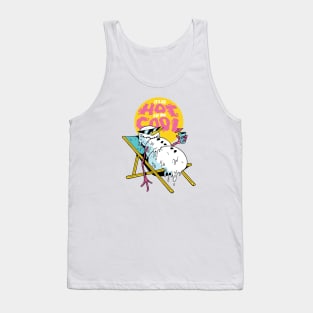 Melting Snowman on the Beach // It's So Hot to Be Cool Tank Top